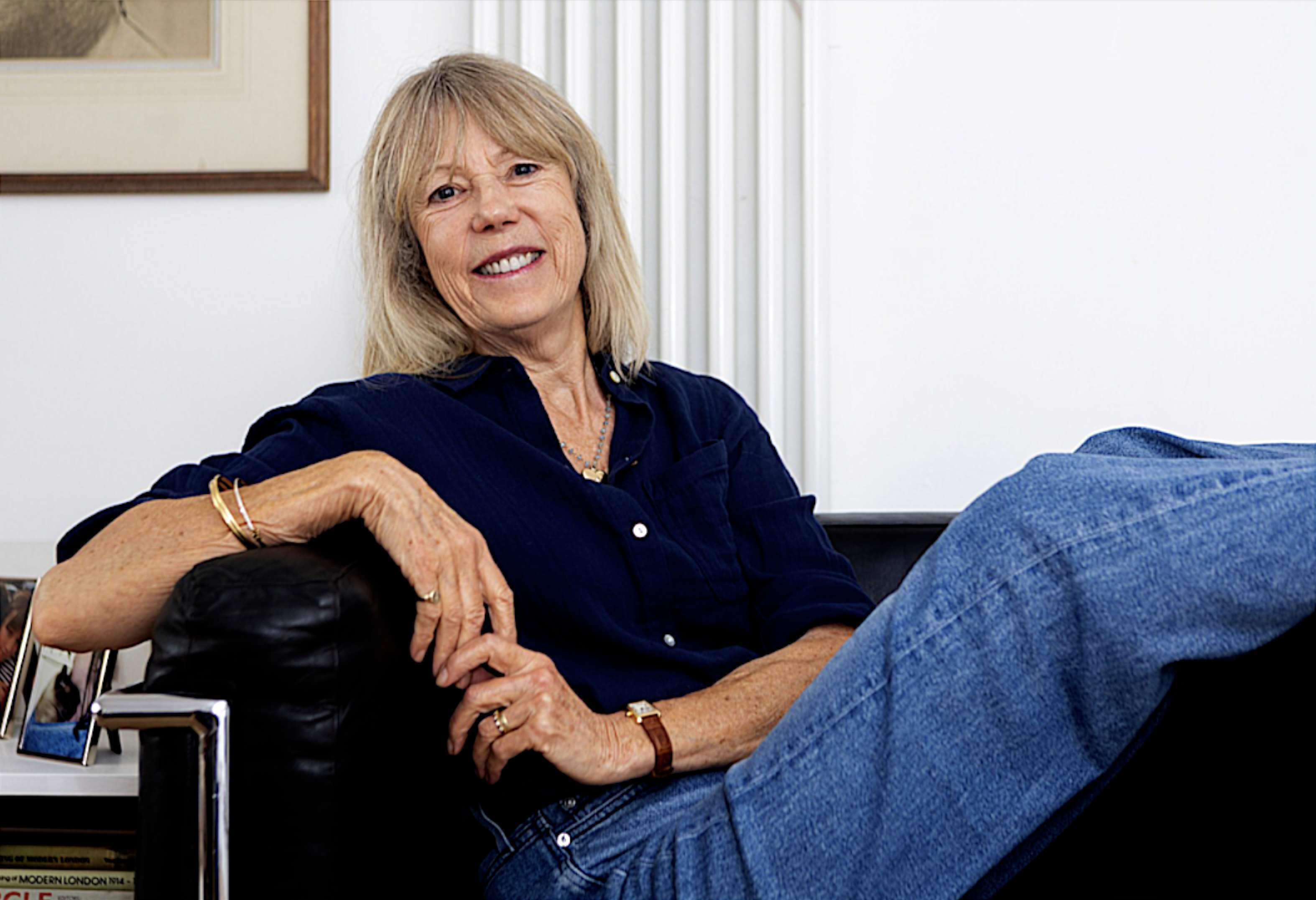 Jenny Boyd on a chair