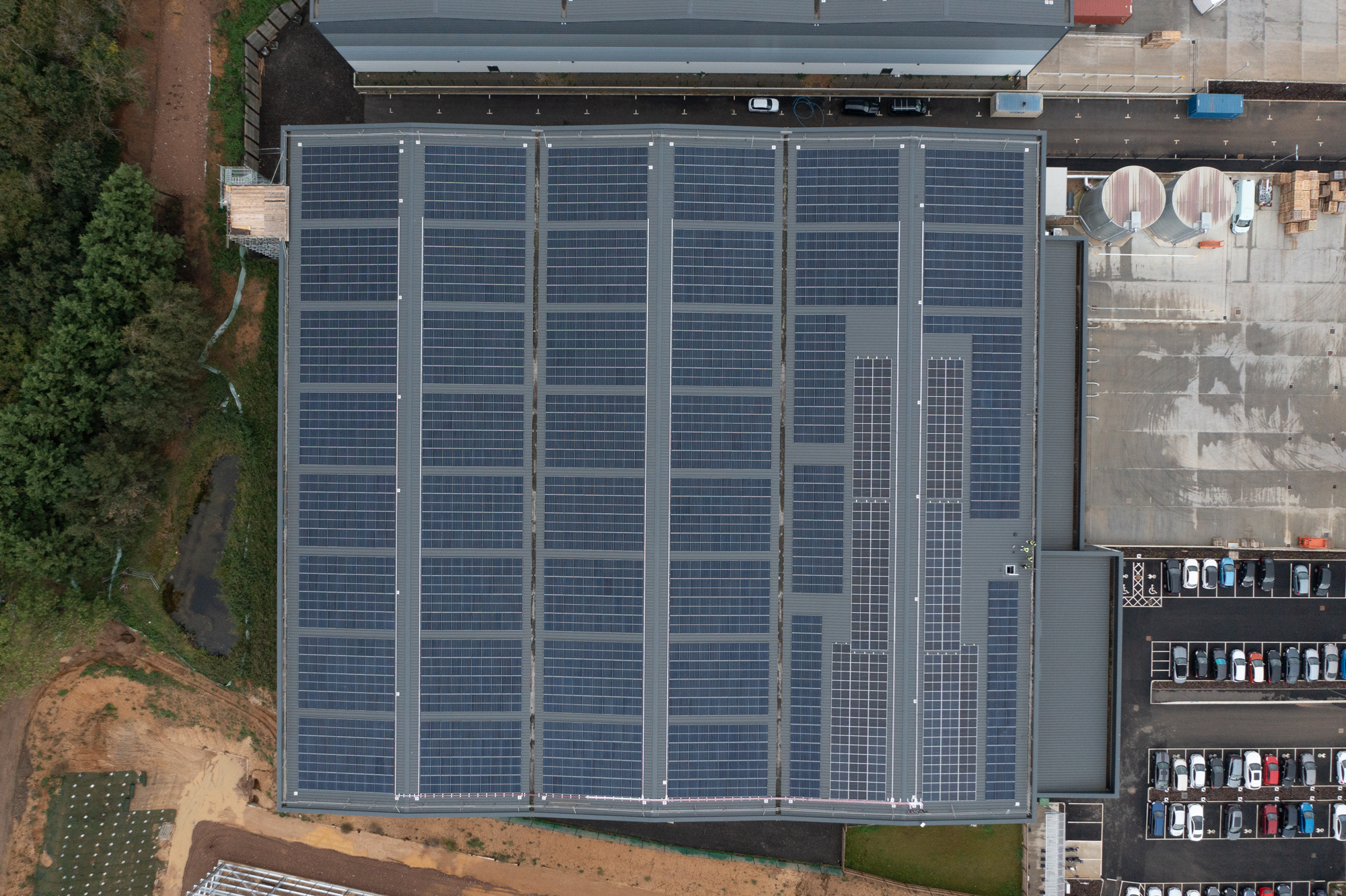 A rooftop solar installation for Lay & Wheeler by Insight Energy