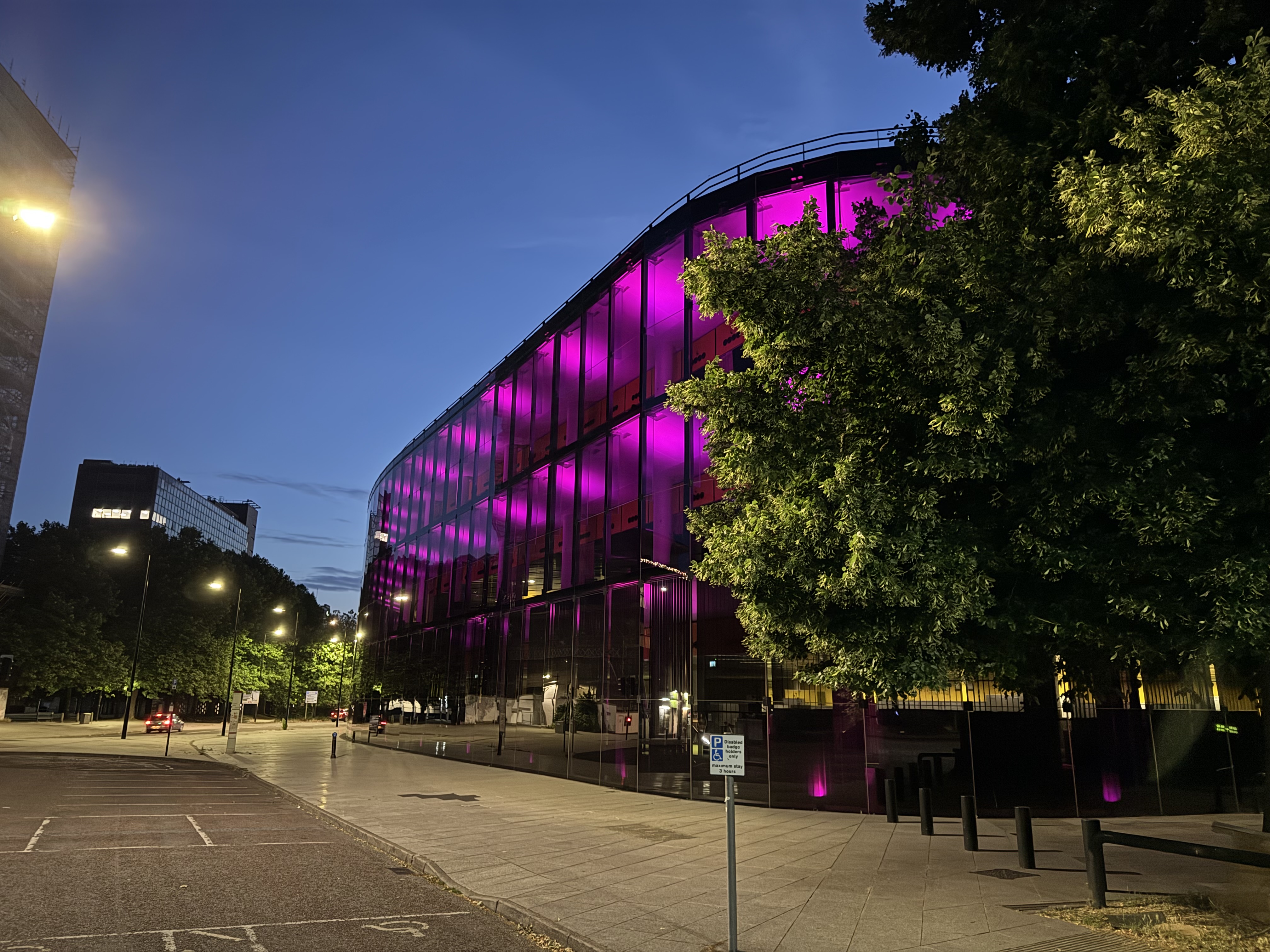 The Willis Building has been lit up pink