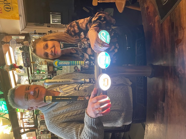 Two people in pub