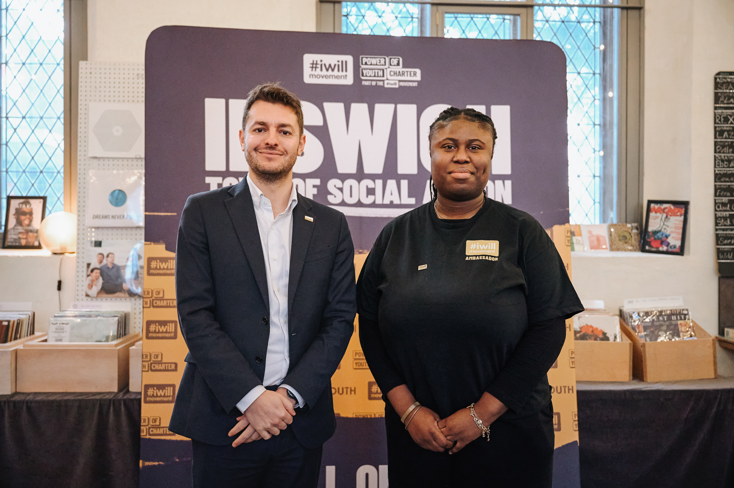 Ipswich MP Jack Abbott with iWill Ambassador Abi