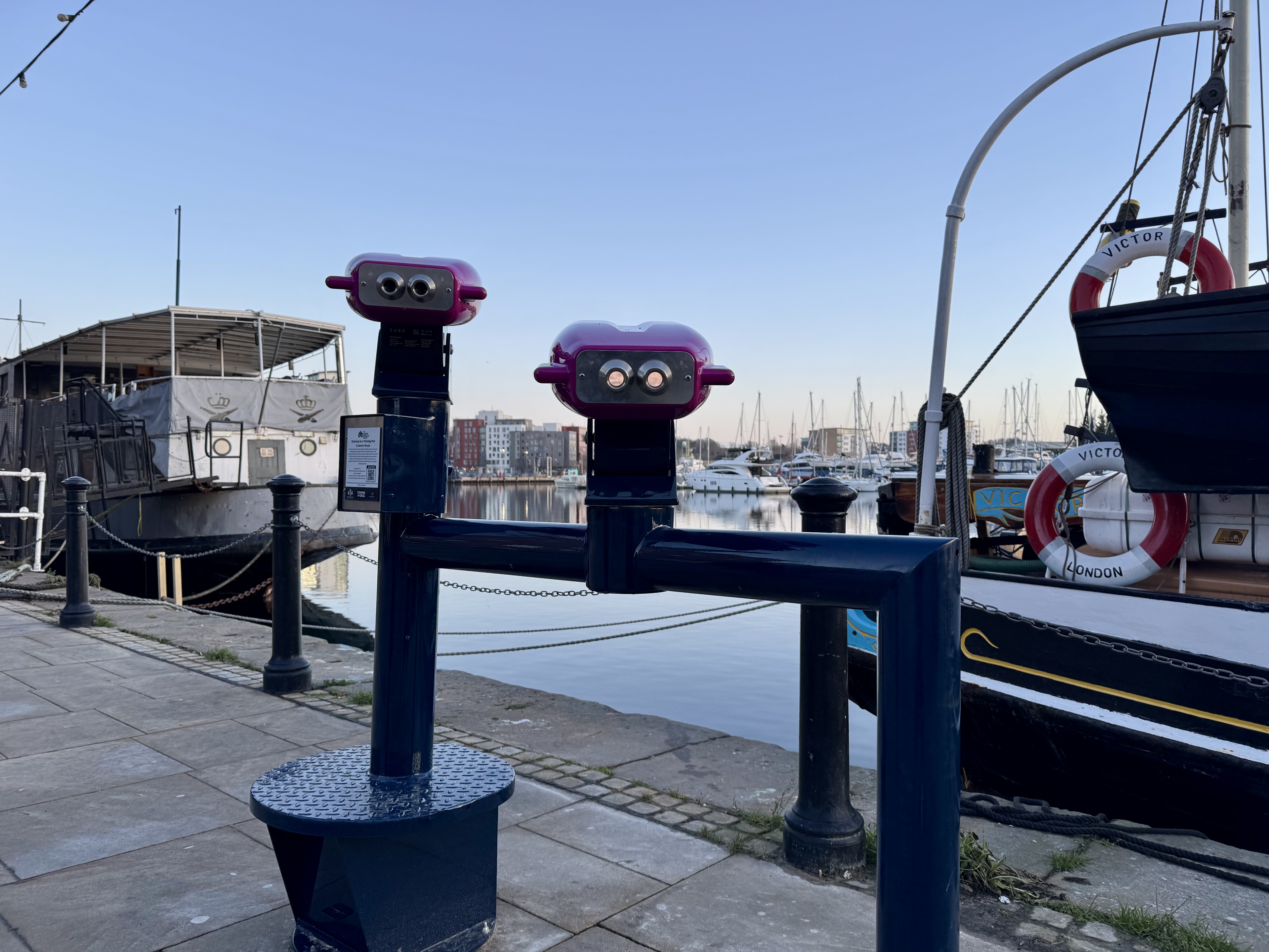 The AR binoculars at Customs House are one of three that can be found on Ipswich's waterfront