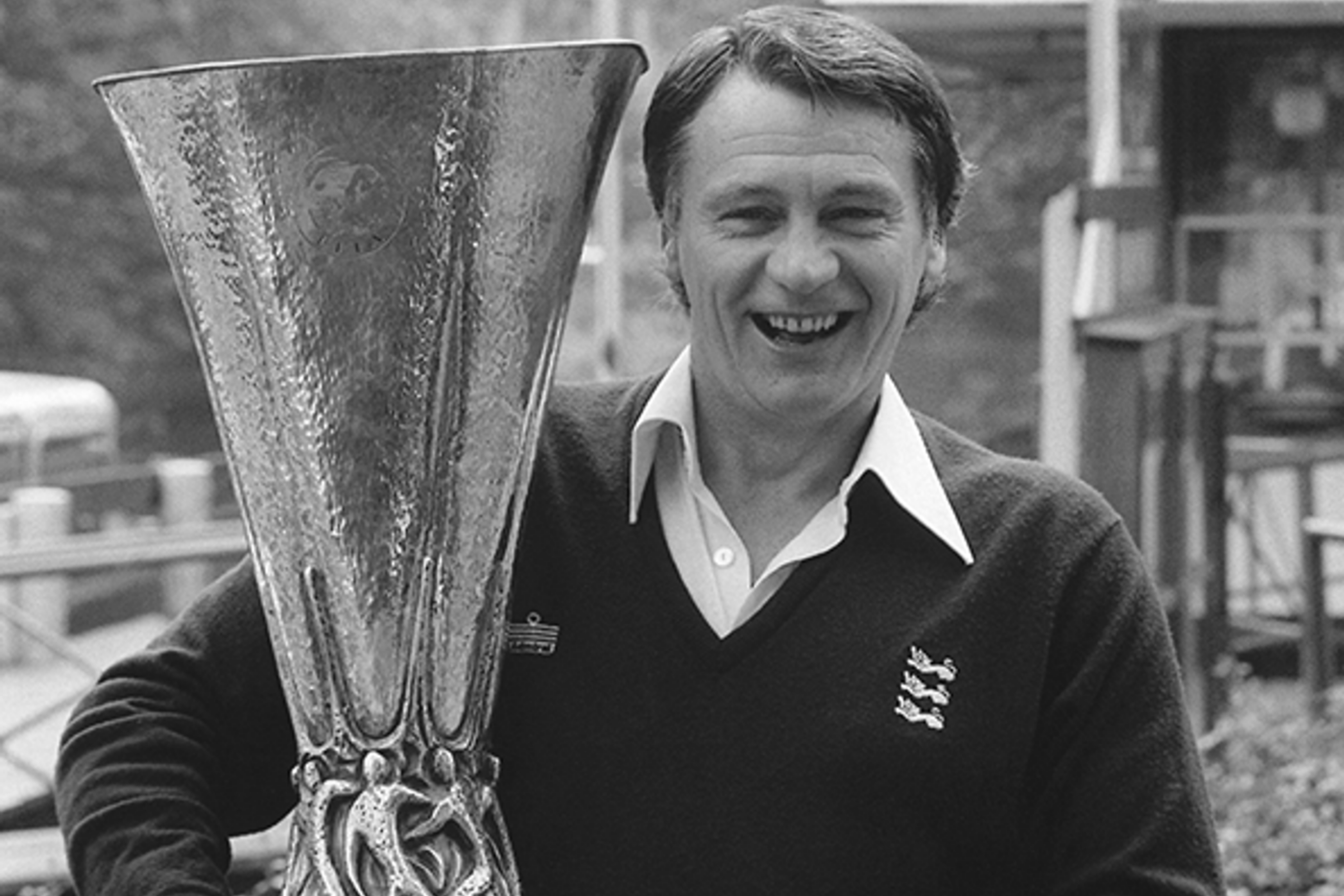 Man with trophy