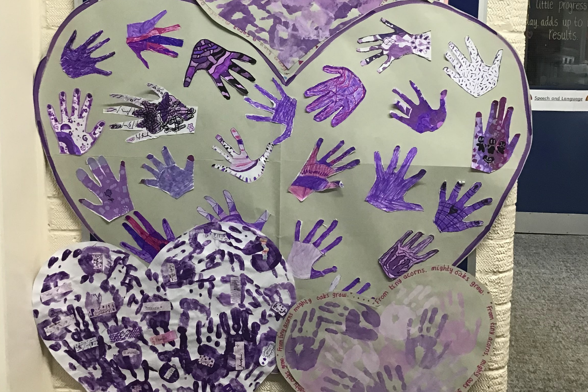 Artwork produced by students on Prem Aware Day