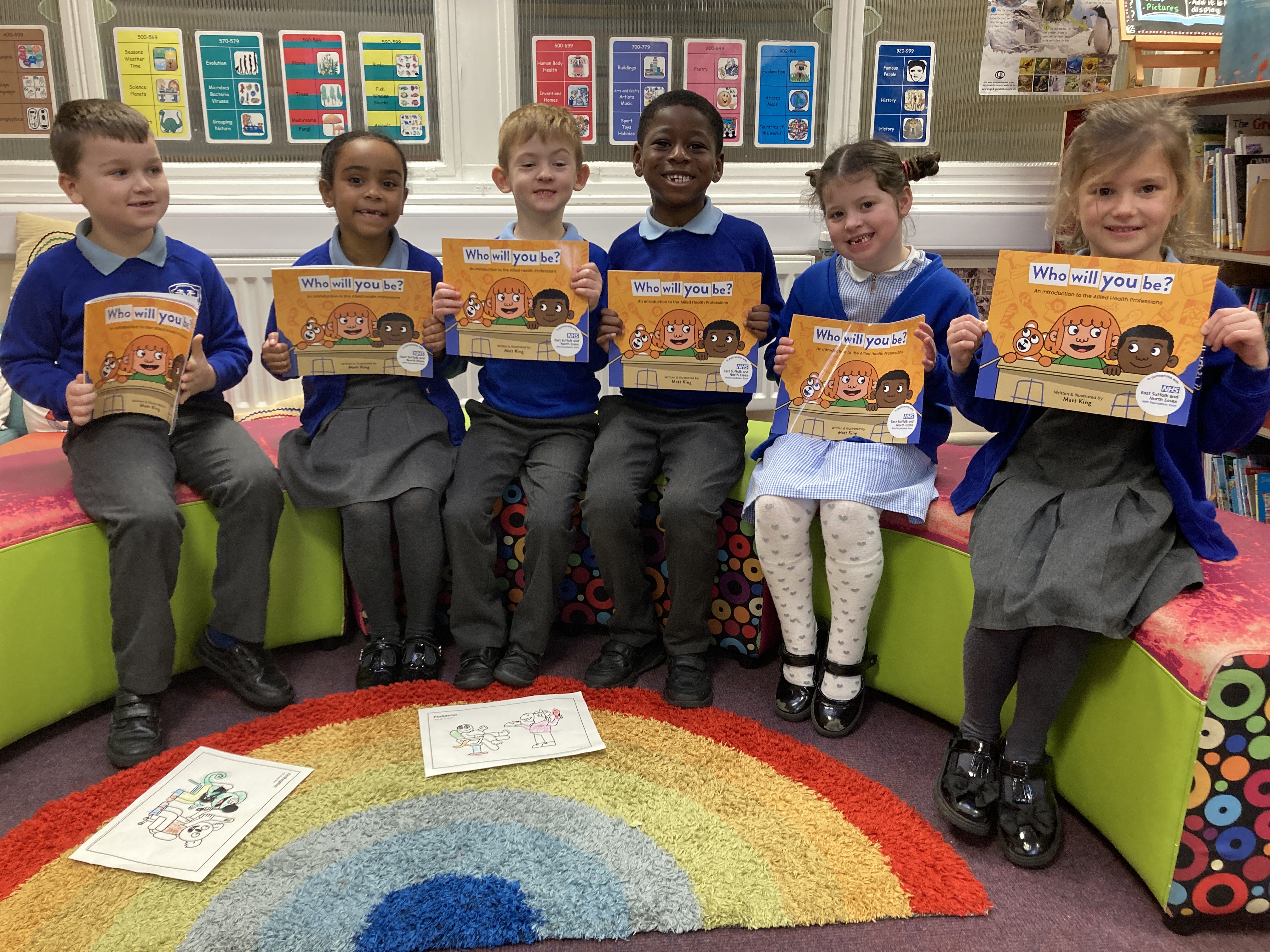 Rushmere Hall pupils Xavier, Anais, Harvey, Wisdom Aubrey and Camille