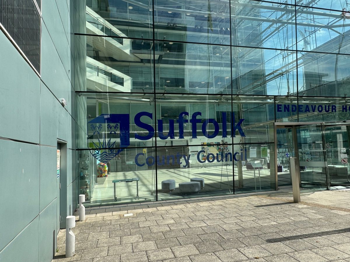 Entrance to Endeavour House, the Suffolk County Council office building