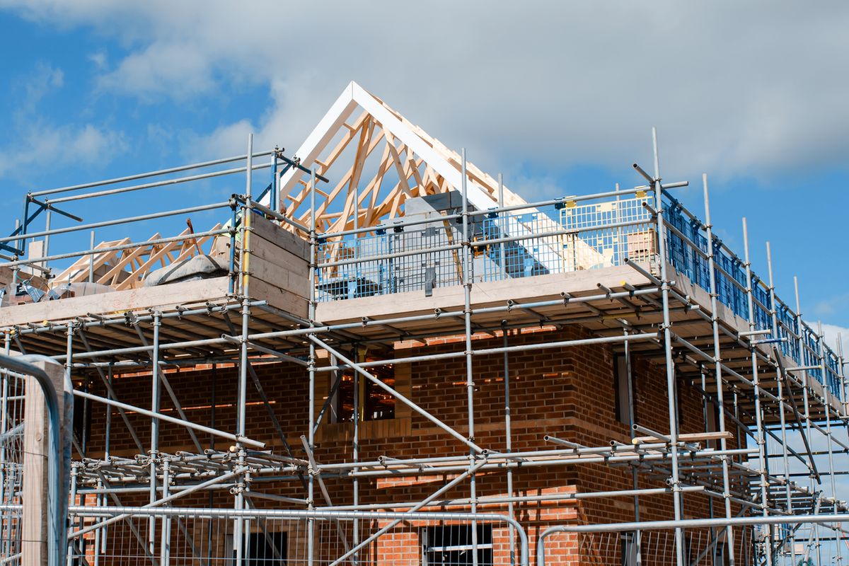 A house under construction