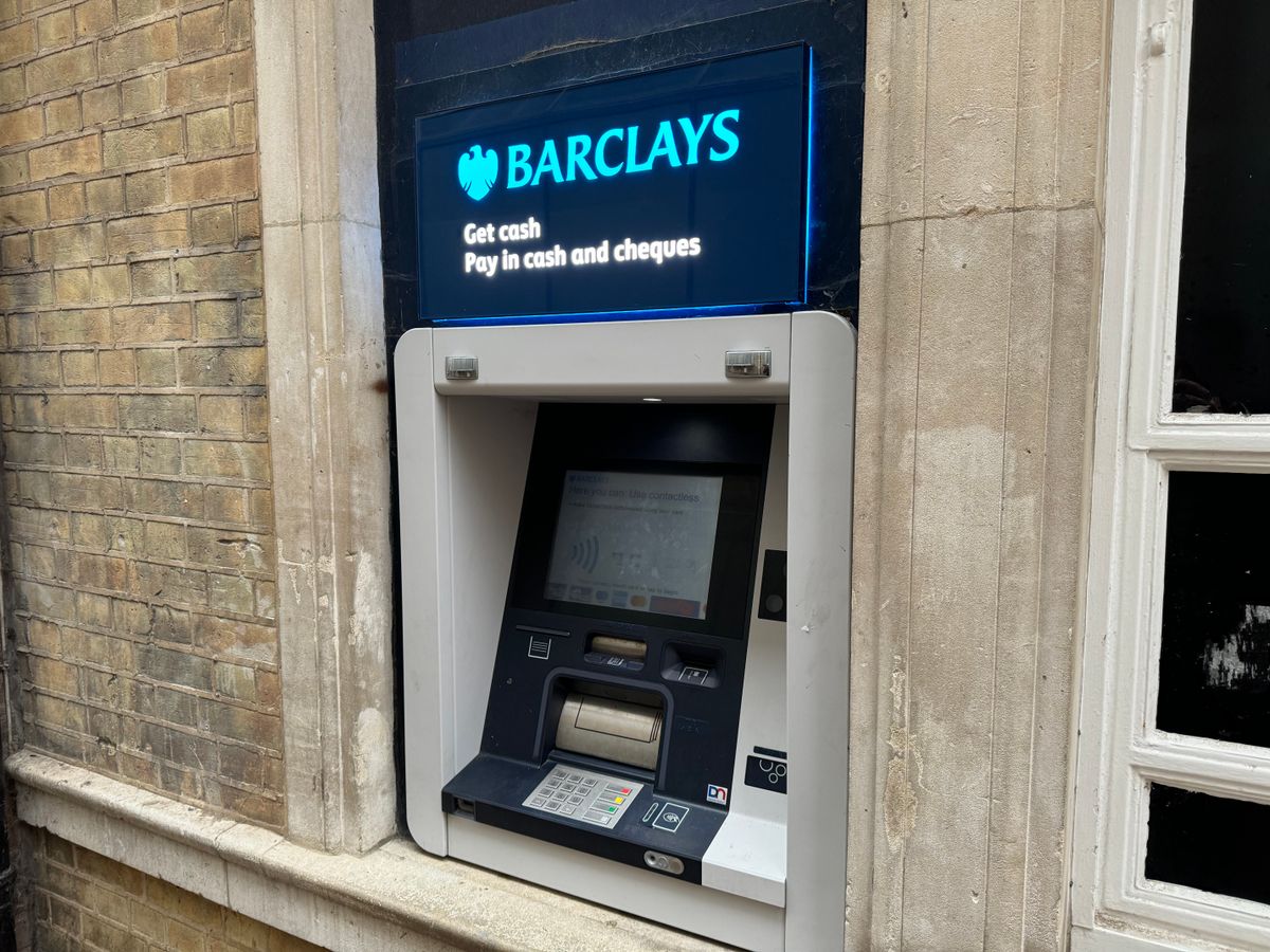 An ATM at Barclays in Ipswich town centre