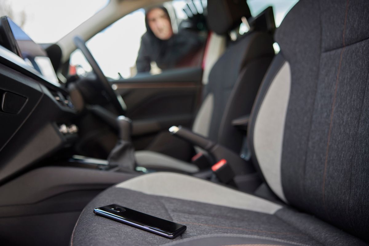 Car being broken into