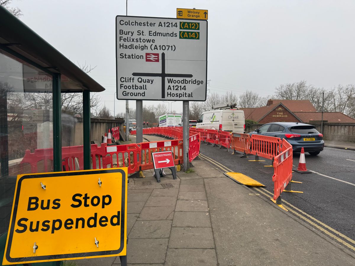 Roadworks on London Road, Ipswich