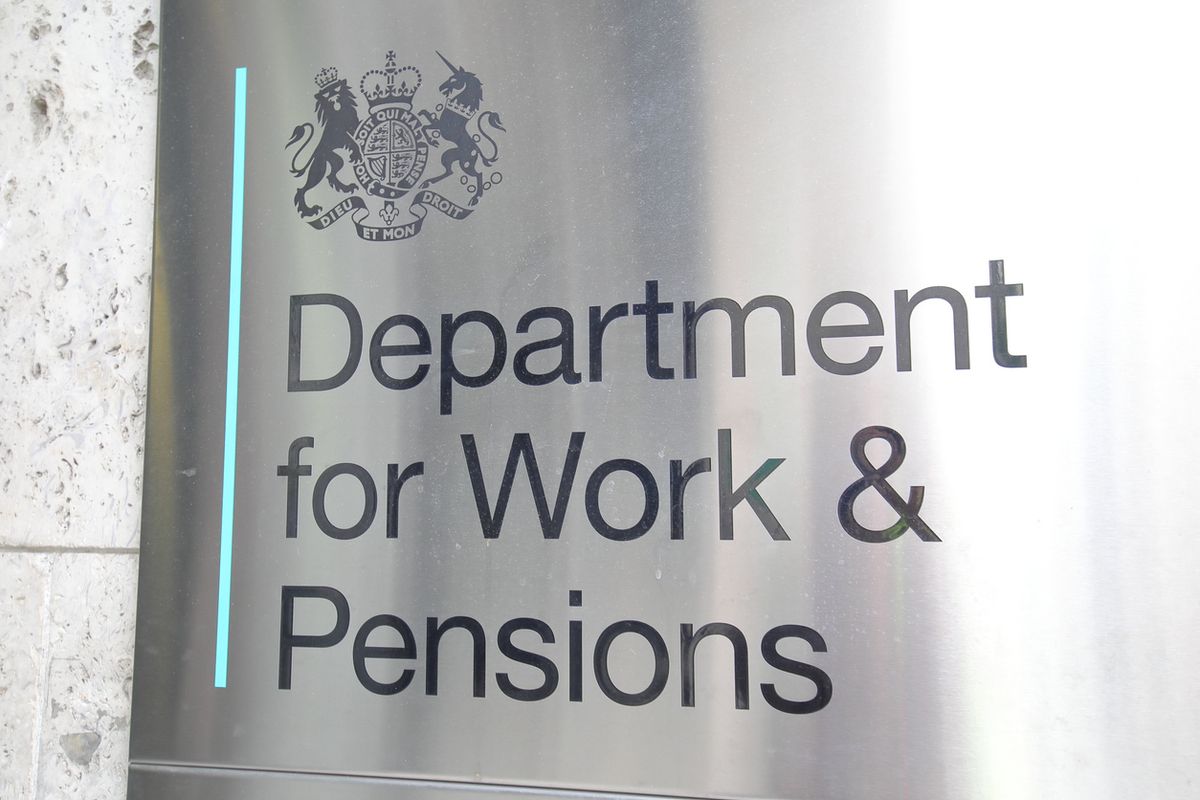 Department for Work and Pensions sign