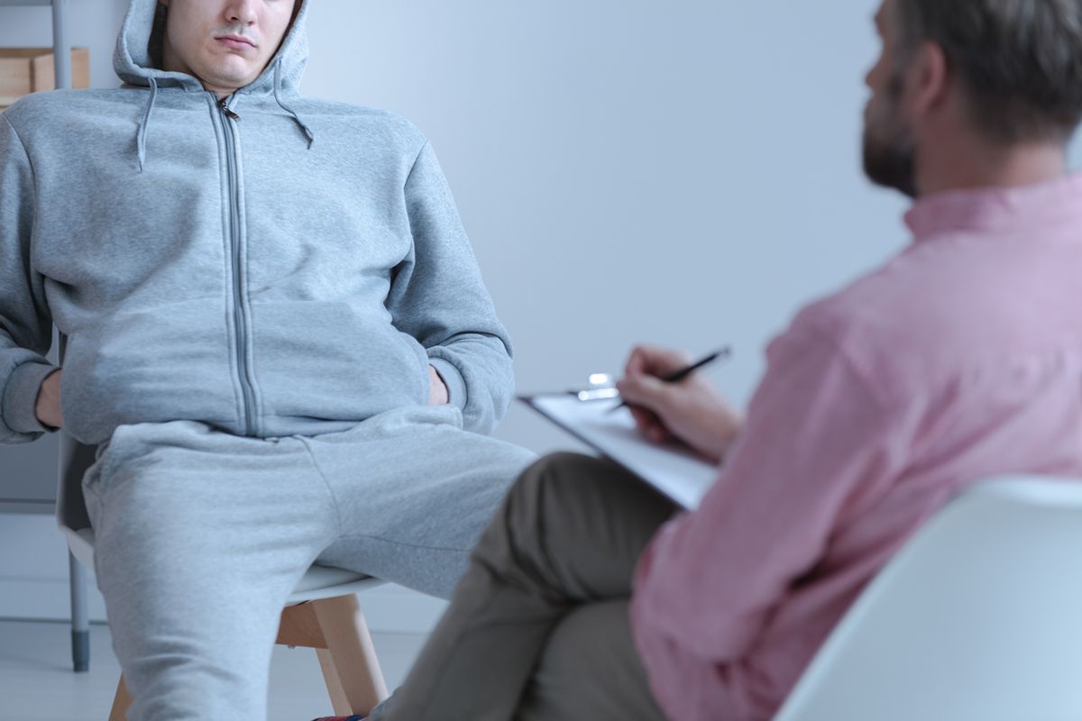 A young offender speaks to a councillor