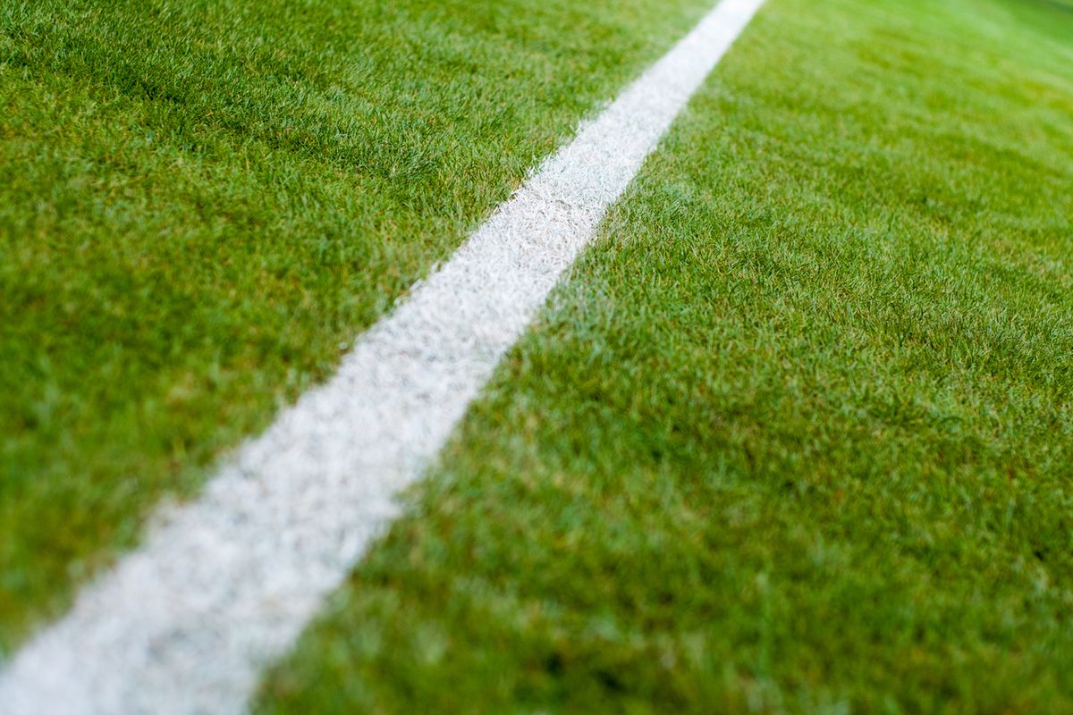 White lines on a football pitch