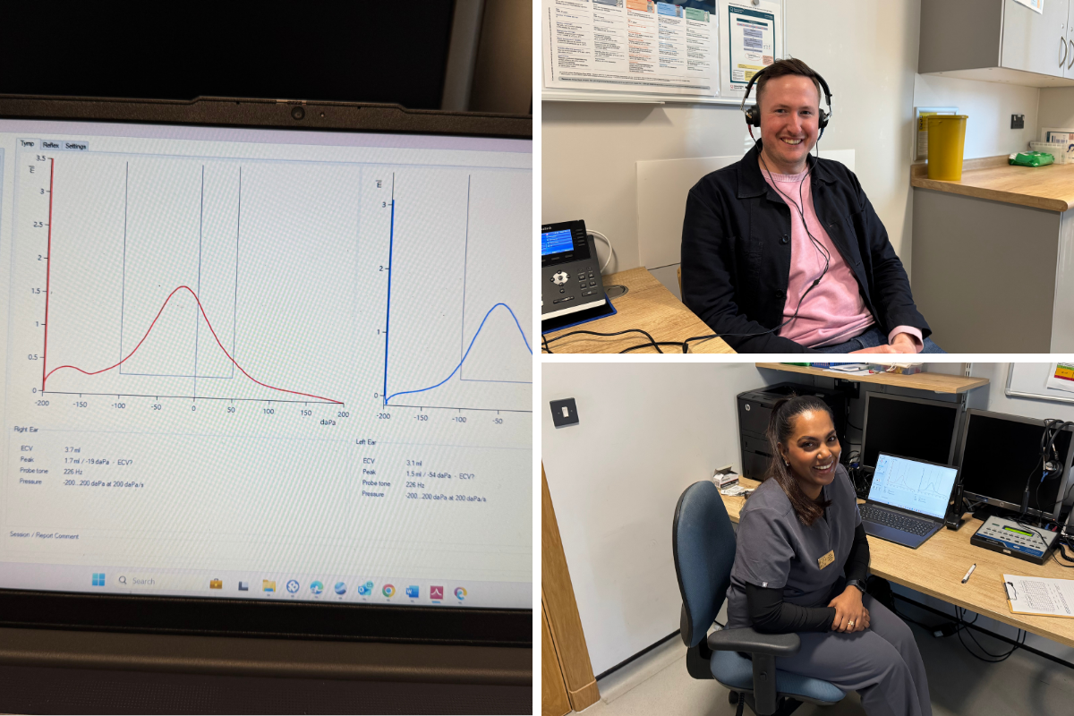 Oliver Rouane-Williams, Jenette Jojo-Thomas, air and bone conduction test results