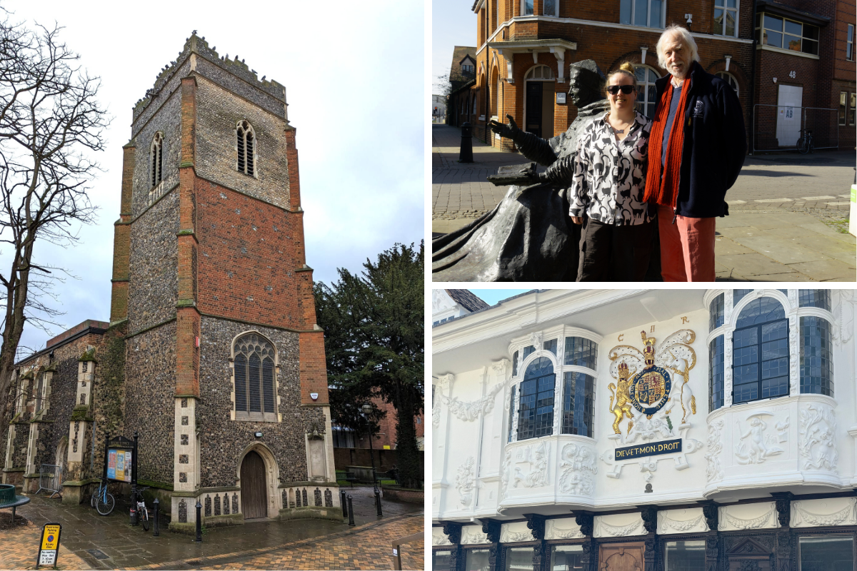 St Stephen's Church, Amy of Ipswich.co.uk and Mike Garland of Ipswich Tour Guides, and the Ancient House