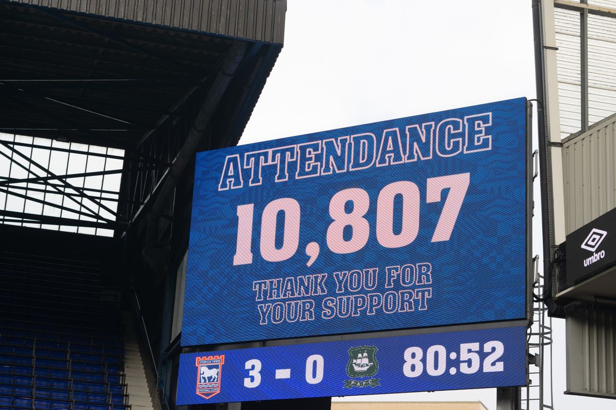 10,803 attendance at Portman Road