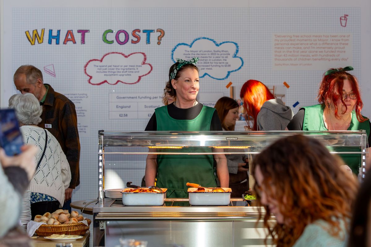 Food Museum dinner ladies serving traditional school dinners