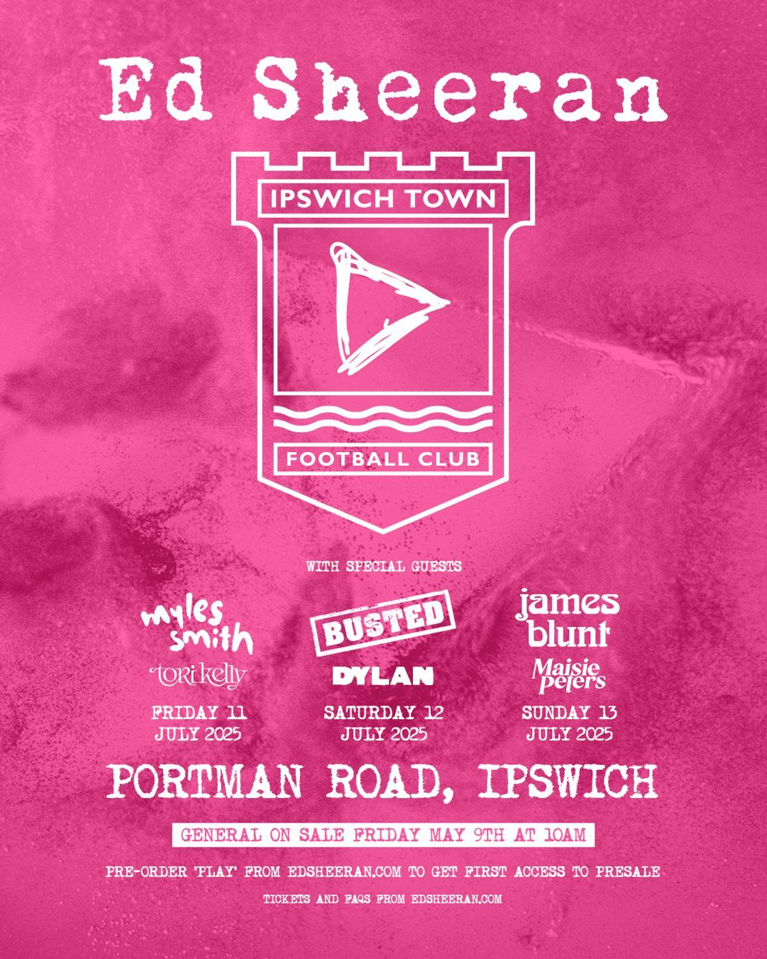 Ed Sheeran at Portman Road