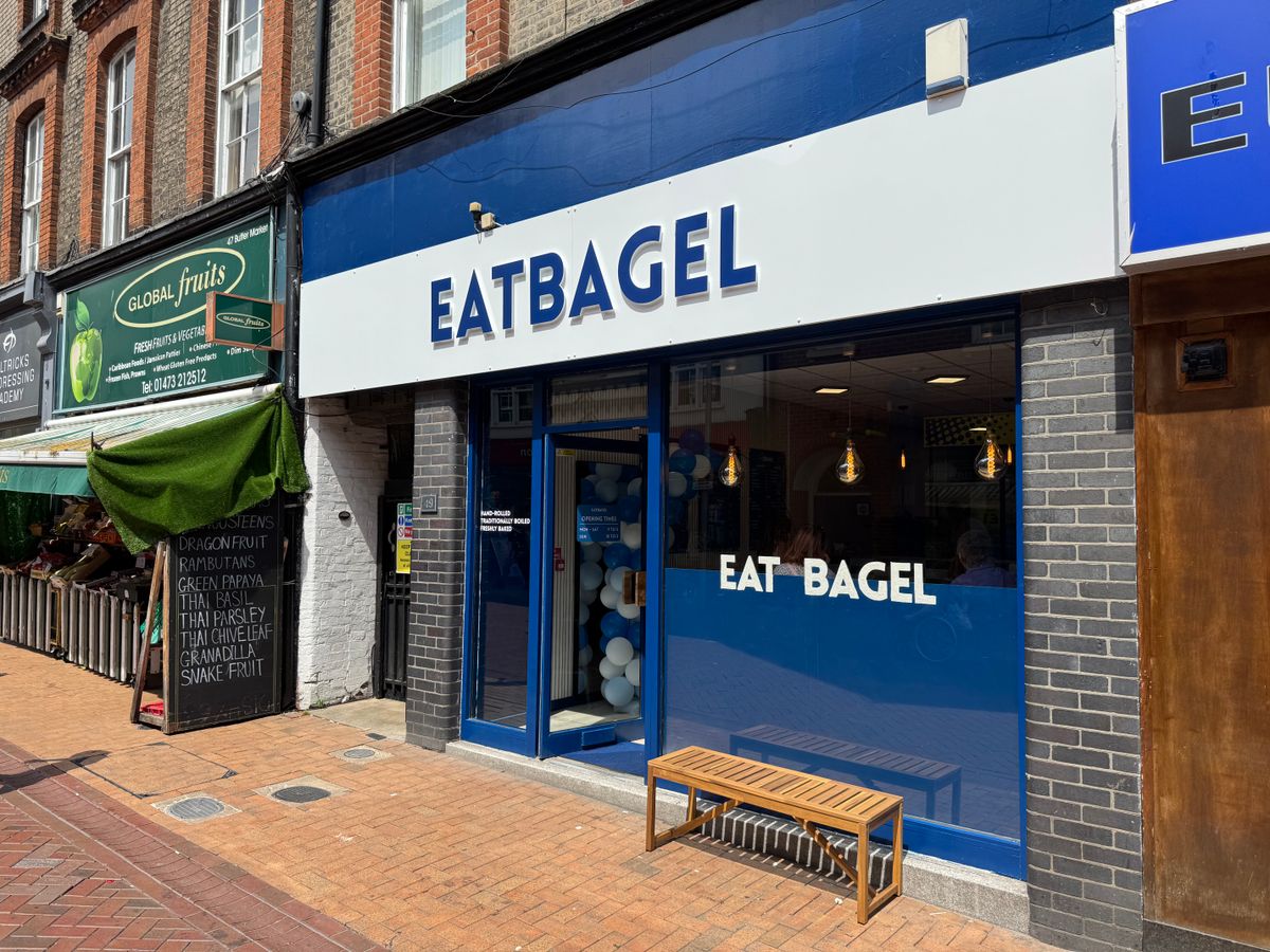 Eat Bagel on Butter Market in Ipswich