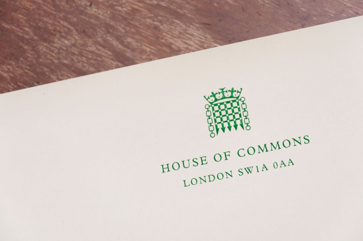 A House of Commons letterhead