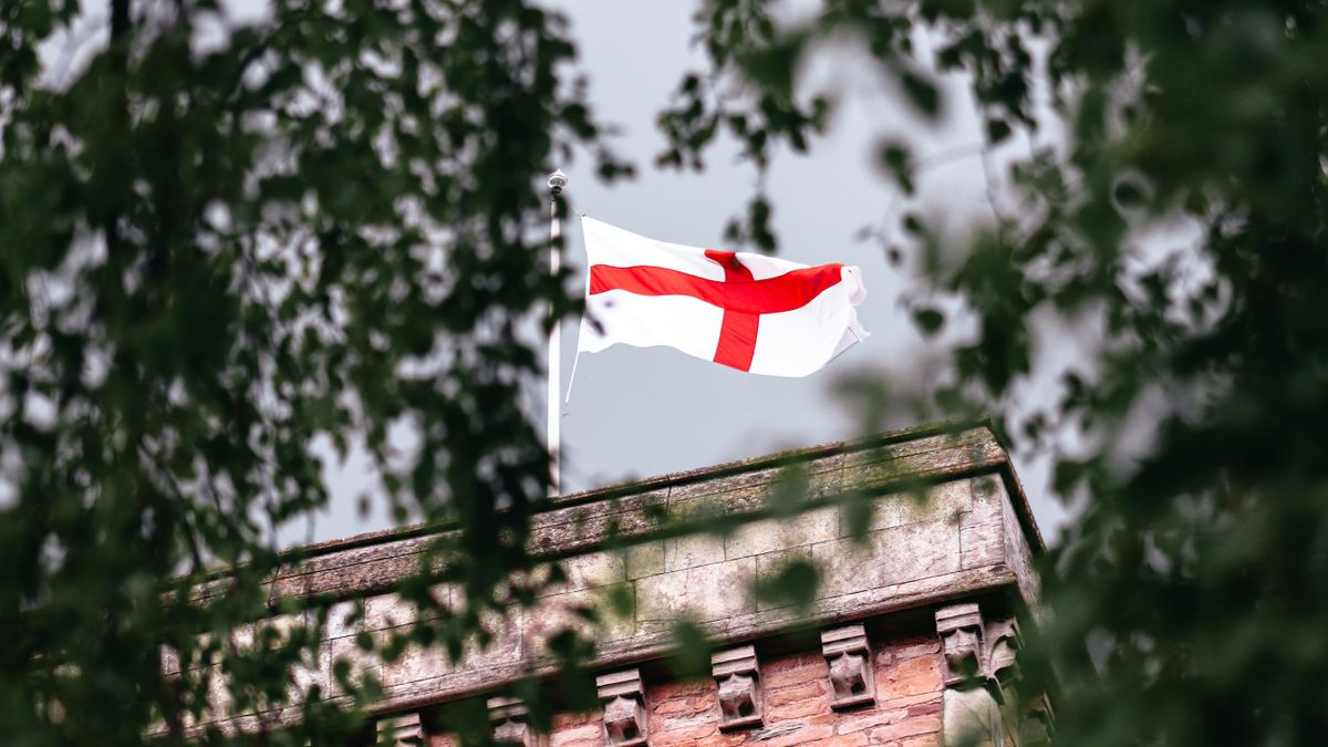 flag on building