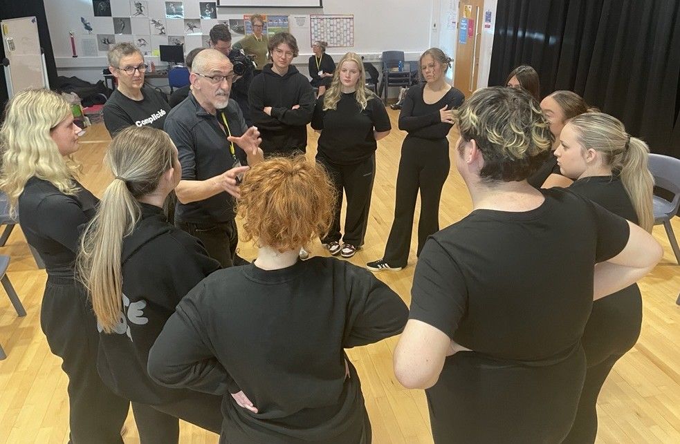 Suffolk New College students involved in an acting masterclass with some of the country's best