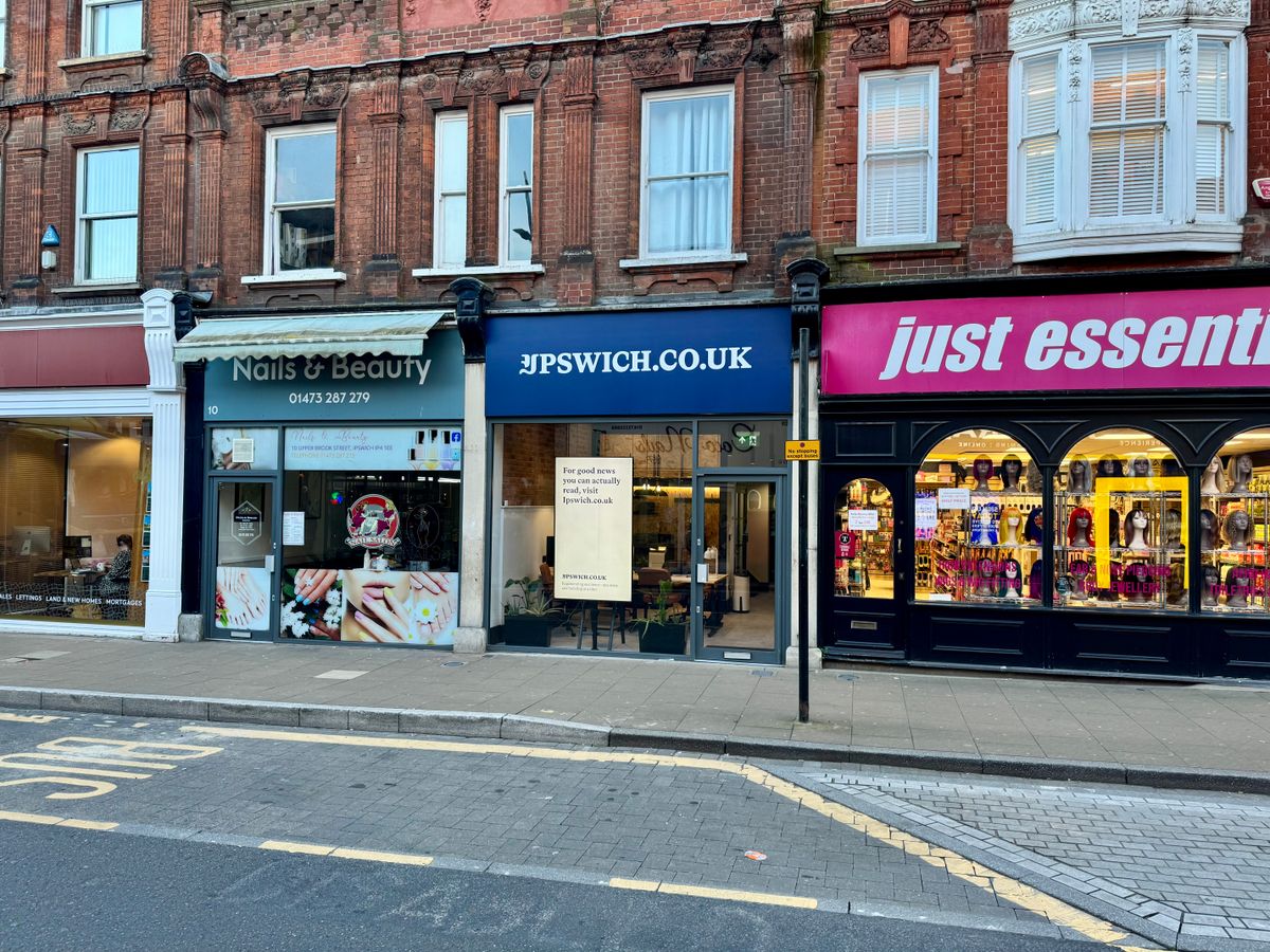 Ipswich.co.uk's newsroom and content studio, Upperbrooks, on Upper Brook Street in Ipswich