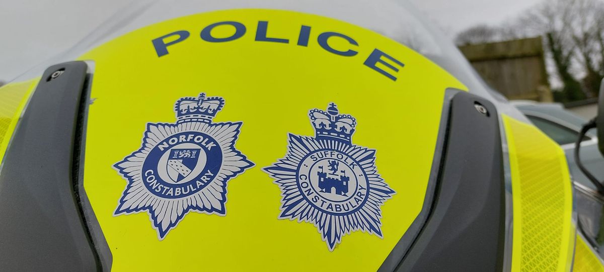 A closeup of a police motorbike 