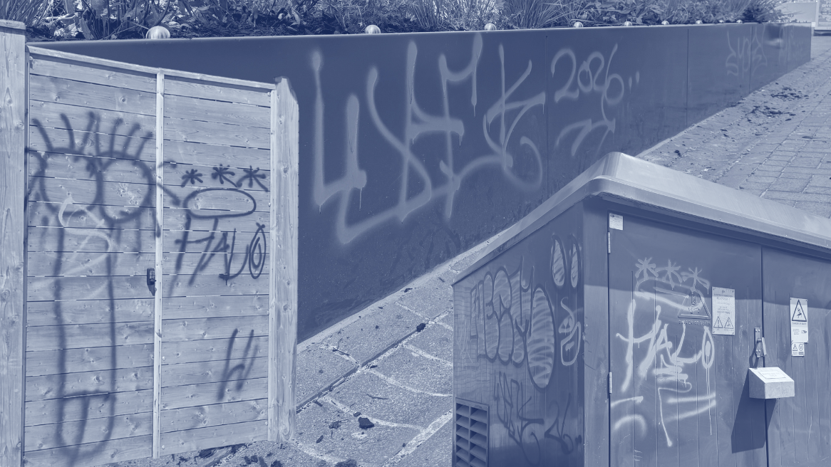 Two identified, one arrested in town centre graffiti spree