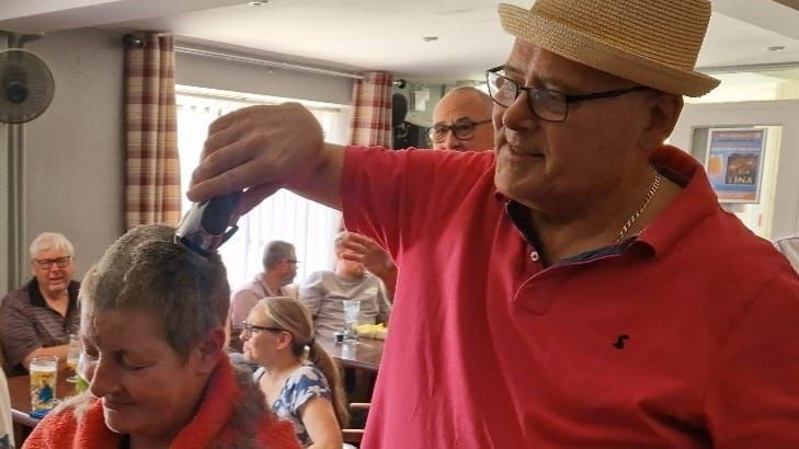 Head shave raises almost £3,000 for cancer ward
