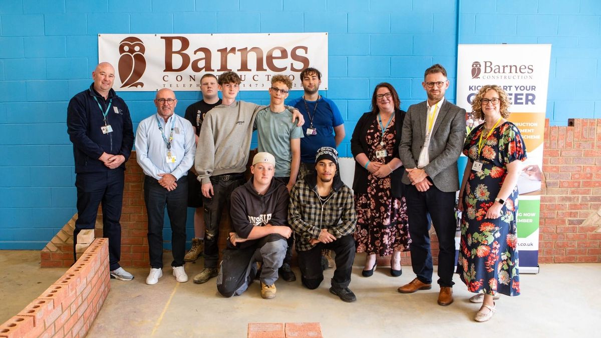 Barnes Construction lays foundation for college apprentices with materials donation