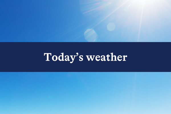Today's weather – sunny with no clouds