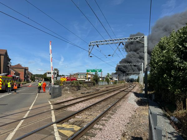 A huge fire at Sackers in Great Blakenham, Ipswich