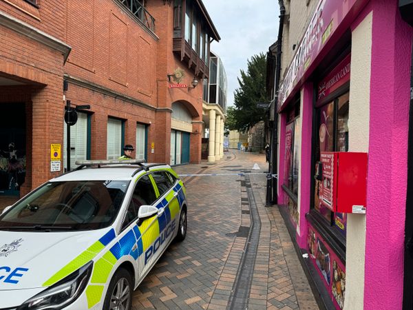 A police cordon at a crime scene