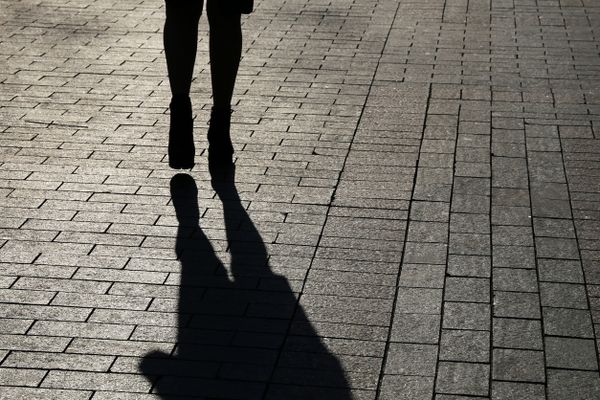 A woman being stalked