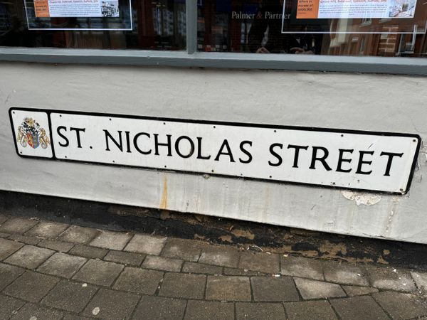 St Nicholas Street sign in Ipswich