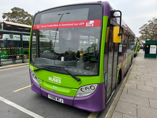 A bus at Tower Ramparts Bus Station