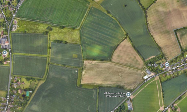 Location of the proposed quarry near Ipswich