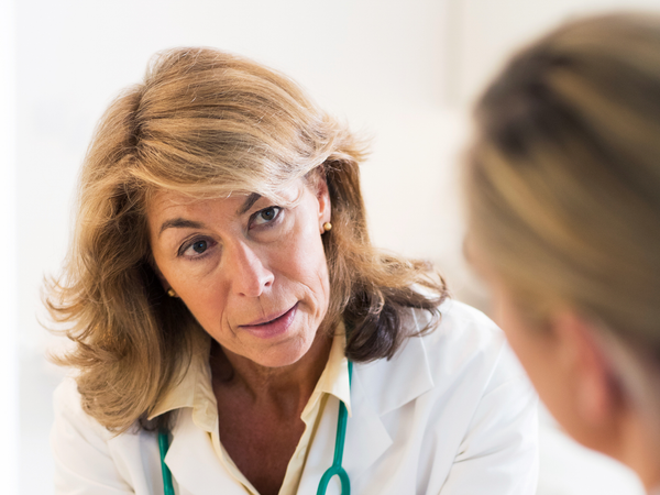 A female patient with a female doctor