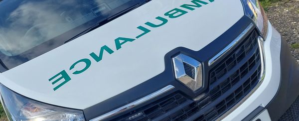 Front of an ambulance