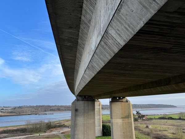Underside of the Orwell Bridge