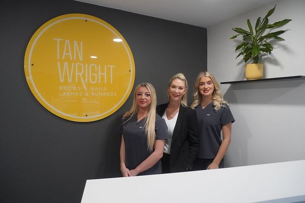 The Tan Wright team: Lucy, Donna and Mia
