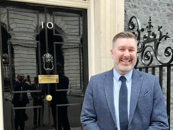 Alan Pease, CEO and principal of Suffolk New College at No.10 Downing Street
