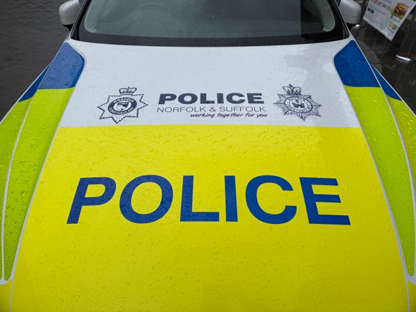 Close up of the bonnet of a Norfolk & Suffolk Police car