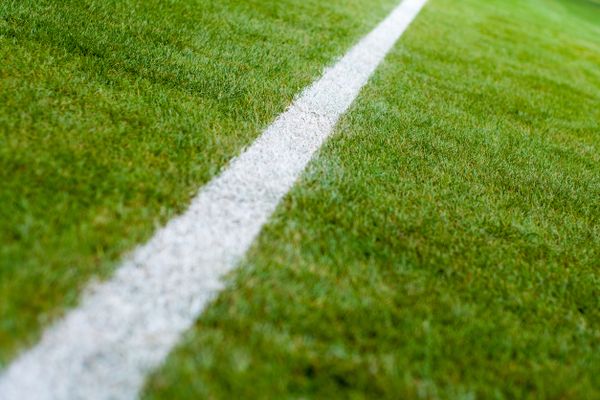 White lines on a football pitch