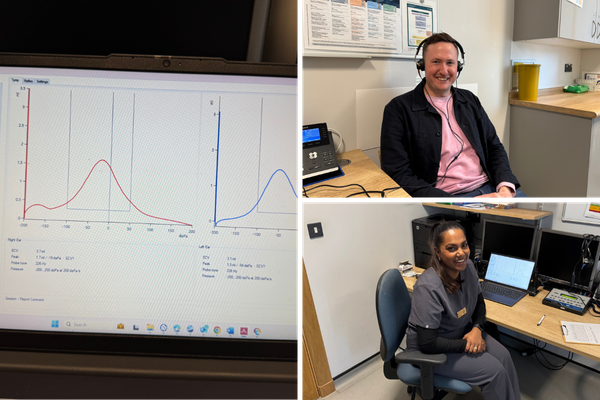Oliver Rouane-Williams, Jenette Jojo-Thomas, air and bone conduction test results