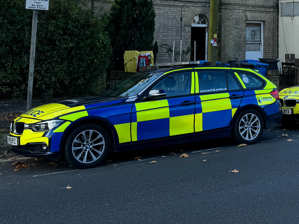 A Sentinel police car on Norwich Road