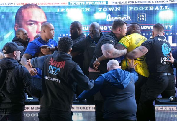 Tensions spilled over at the press conference at Portman Road