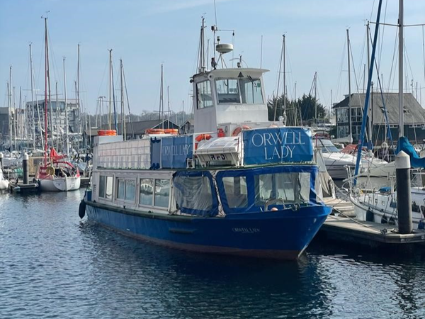 The Orwell Lady moored in Ipswich