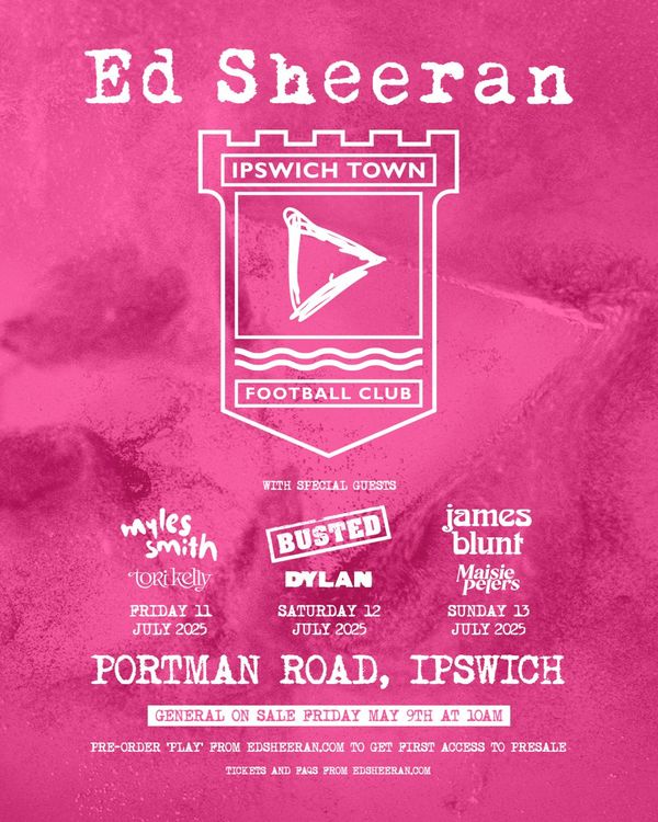 Ed Sheeran at Portman Road